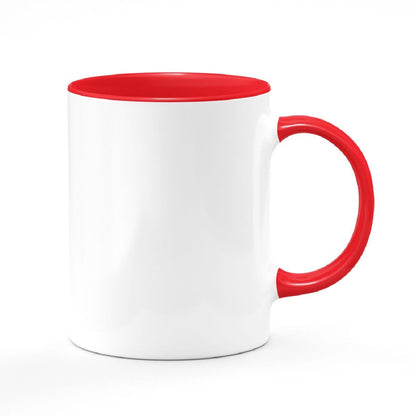 Tasse en céramique de 11 oz - Poignée et intérieur colorés