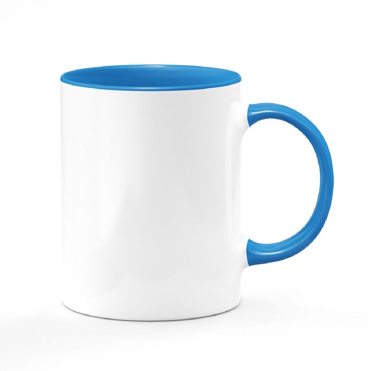 Tasse en céramique de 11 oz - Poignée et intérieur colorés