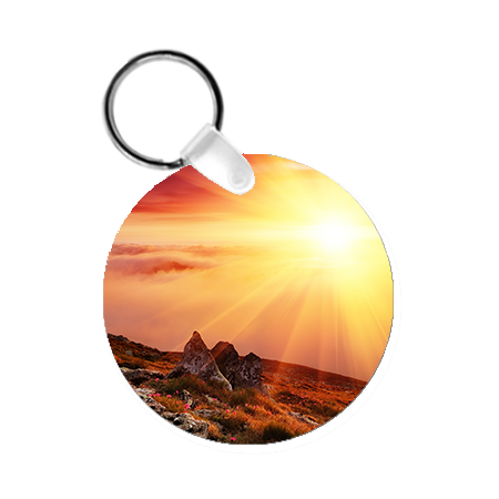 Circle 2-Sided Key Ring Tag - 2" x .030" Aluminum - Instafreshener