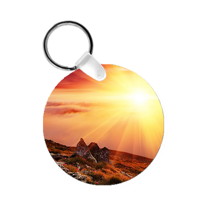 Circle 2-Sided Key Ring Tag - 2" x .030" Aluminum - Instafreshener