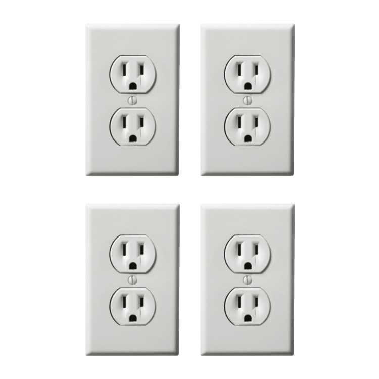 Faux Wall Outlet Stickers - 4 pack - Instafreshener